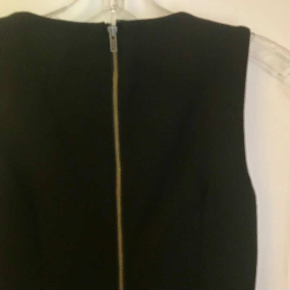 Tracy Reese Plenty Taffeta Dress Womens Size 2 Sequin Bodice Solid Black Lined - Picture 9 of 11